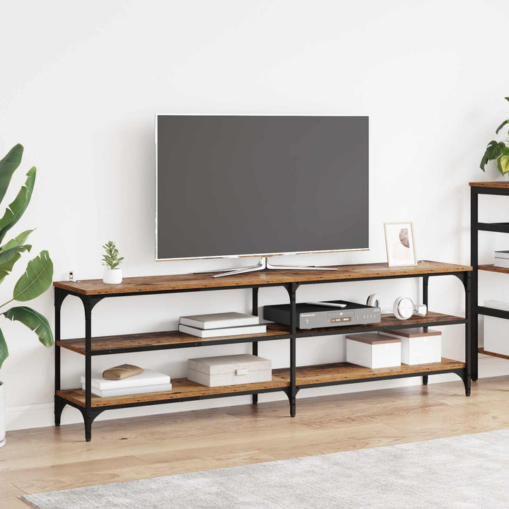 TV-skab Gammelt træ 160 x 30 x 50 cm Ingeniørt træ og jern