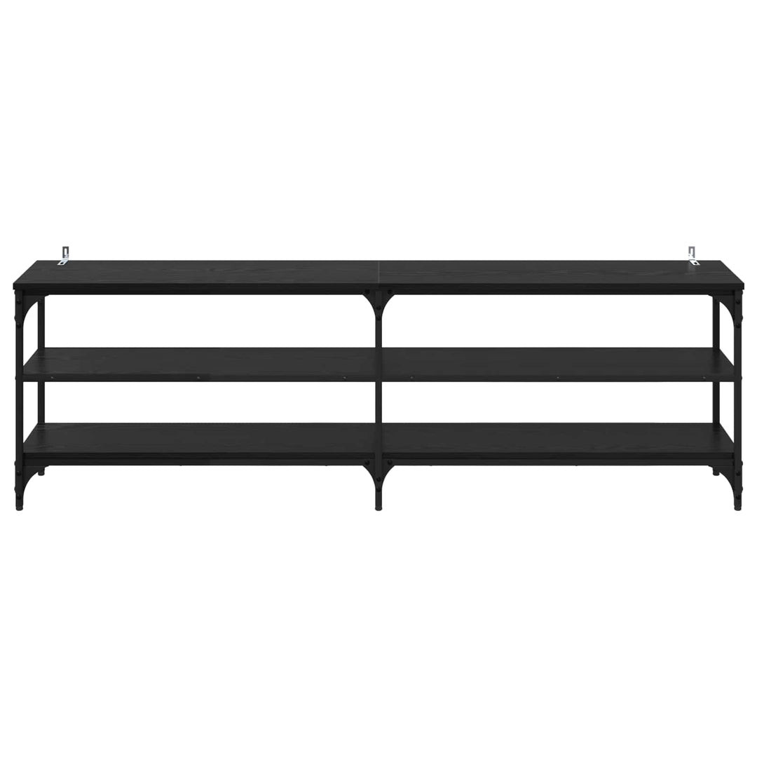 TV-skab 160 x 30 x 50 cm Sort eg Ingeniørt træ og jern