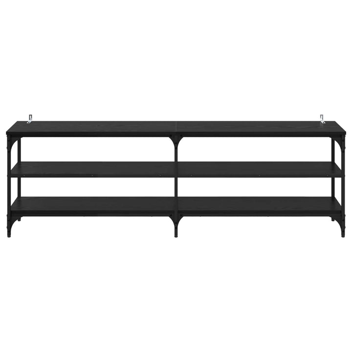 TV-skab 160 x 30 x 50 cm Sort eg Ingeniørt træ og jern