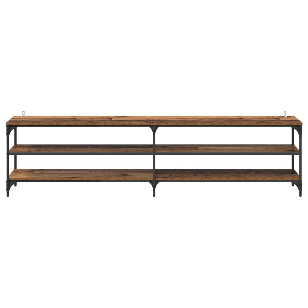 TV-skab Gammelt træ 200 x 30 x 50 cm Ingeniørt træ og jern