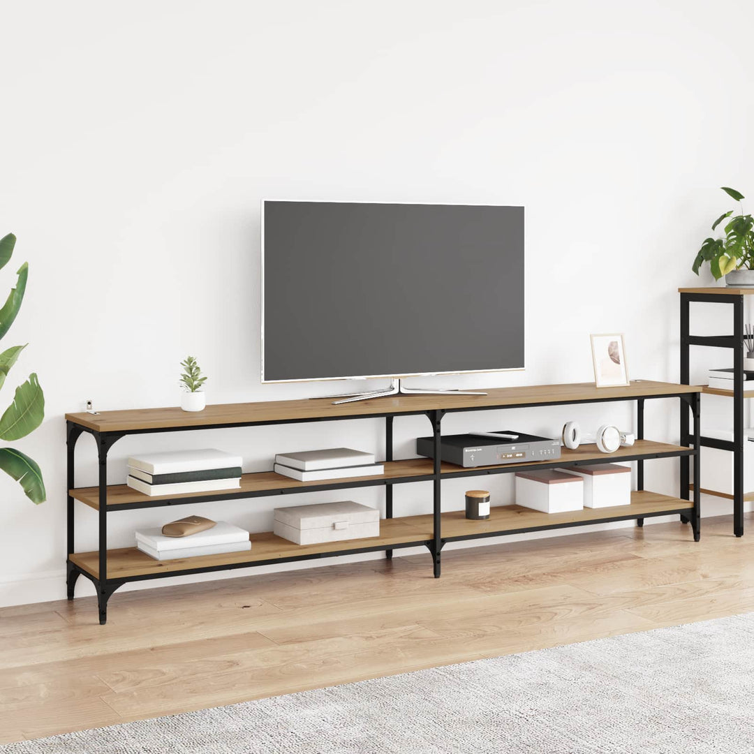 TV-skab Artisan Egetræ 200 x 30 x 50 cm Ingeniørt træ og jern