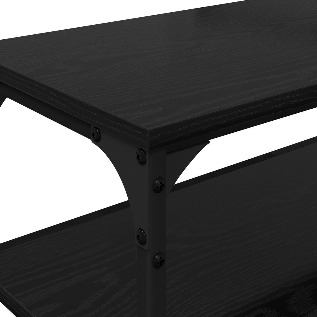 TV-skab 200 x 30 x 50 cm Sort eg Ingeniørt træ og jern