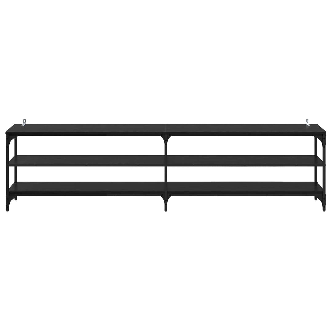 TV-skab 200 x 30 x 50 cm Sort eg Ingeniørt træ og jern