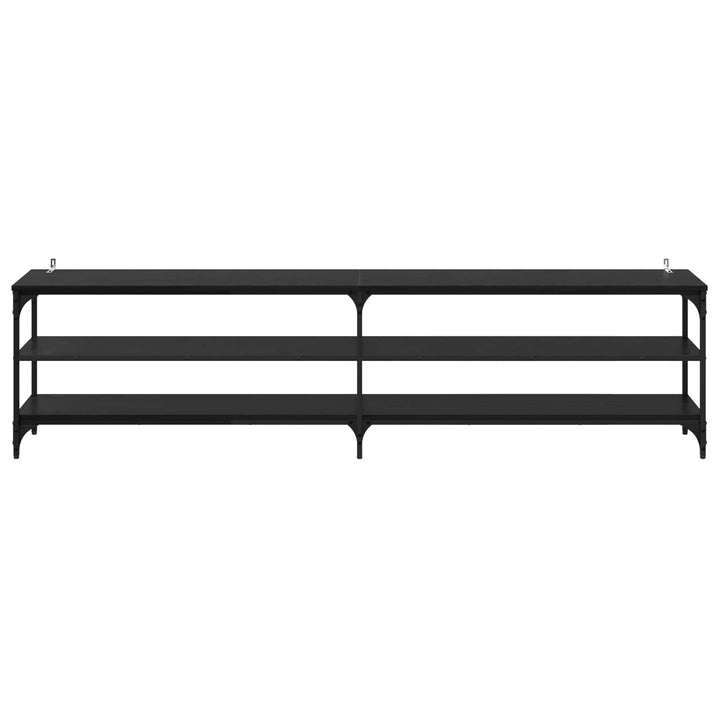 TV-skab 200 x 30 x 50 cm Sort eg Ingeniørt træ og jern