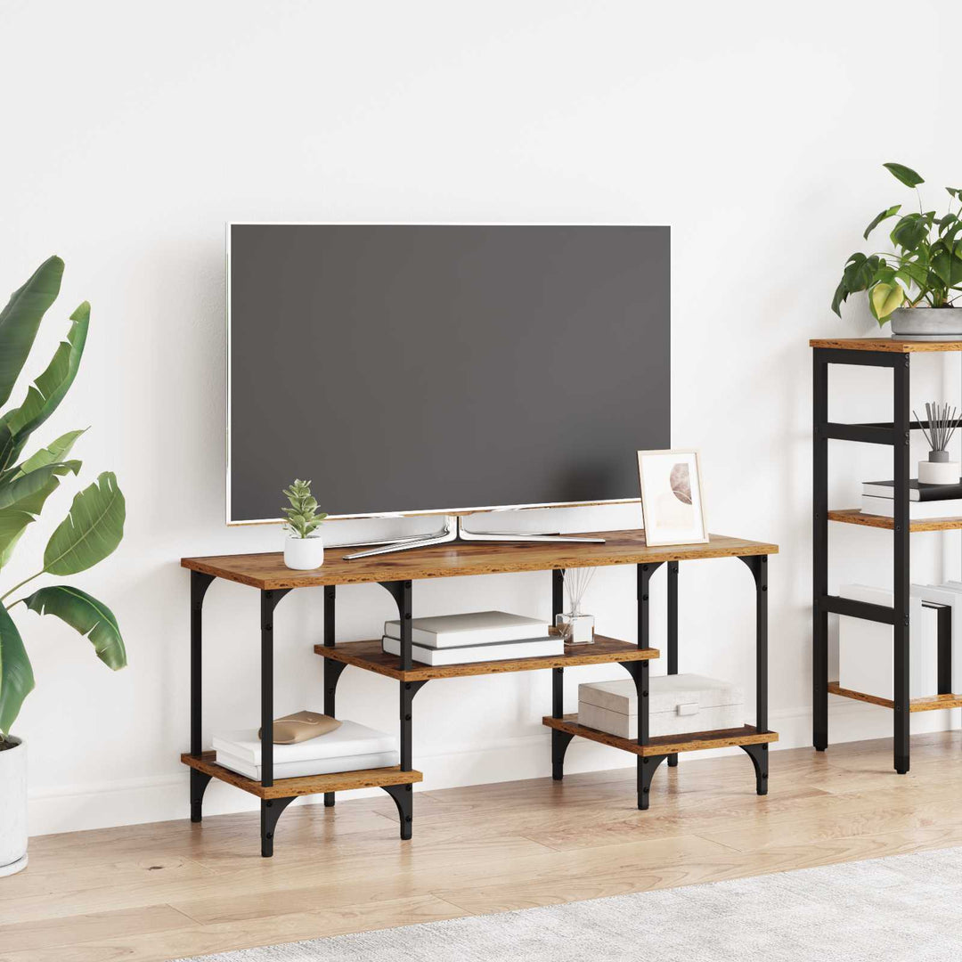 TV-skab Gammelt træ 102 x 35 x 45,5 cm Ingeniørt træ og jern