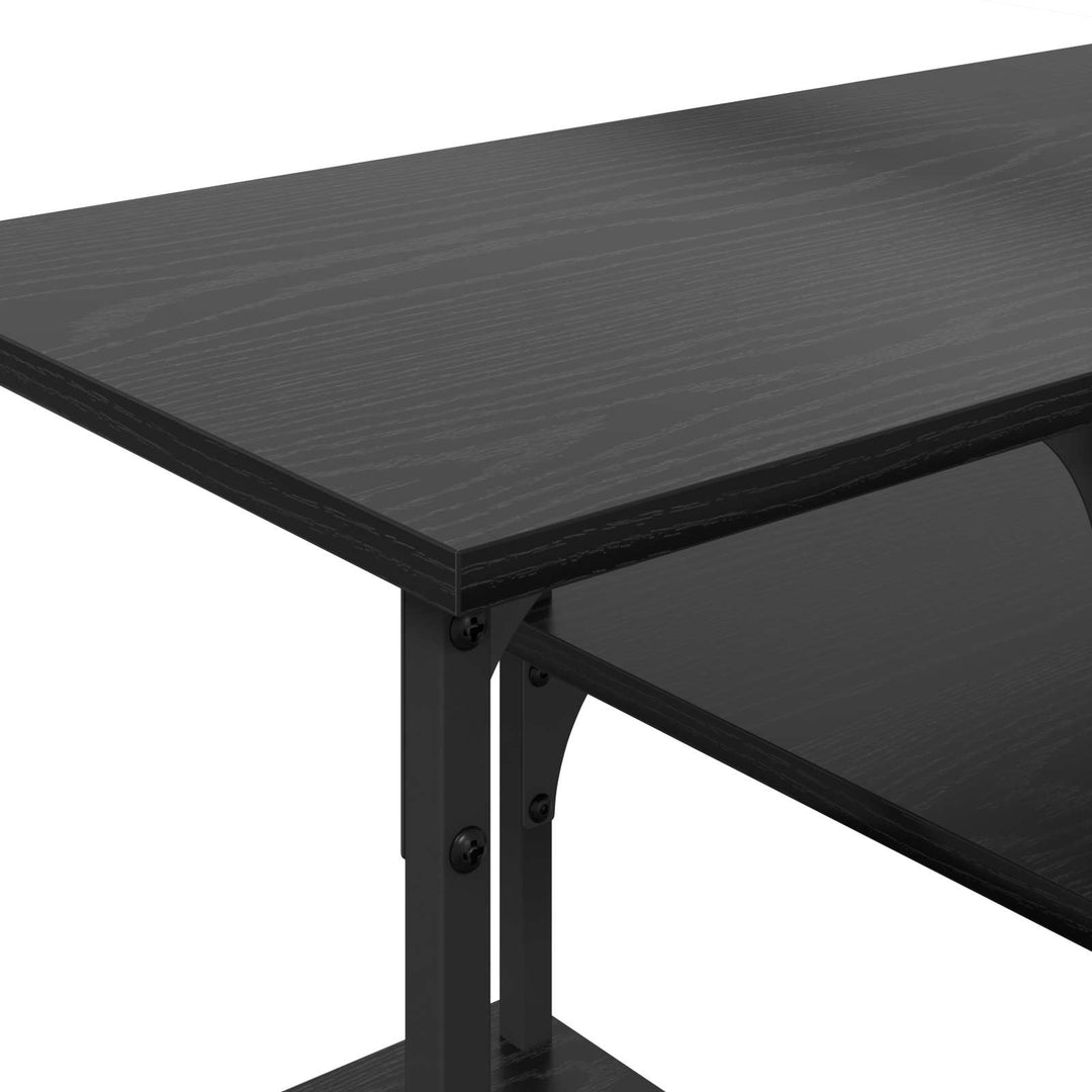 TV-skab Sort eg 102 x 35 x 45,5 cm Ingeniørt træ og jern