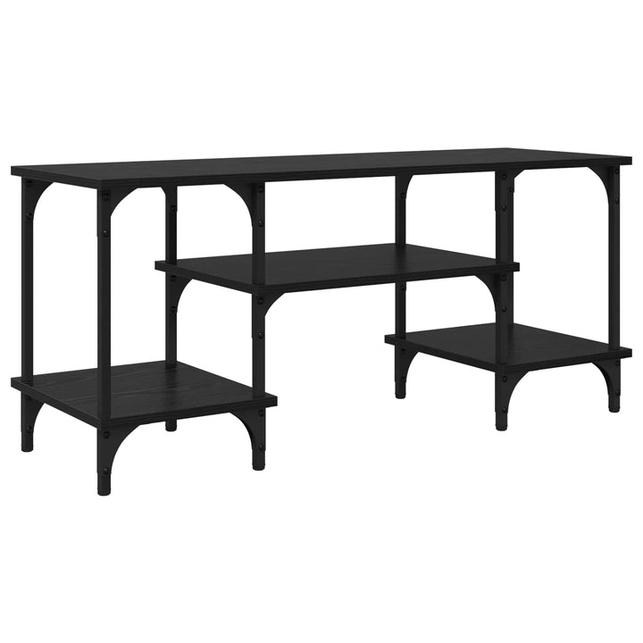 TV-skab Sort eg 102 x 35 x 45,5 cm Ingeniørt træ og jern