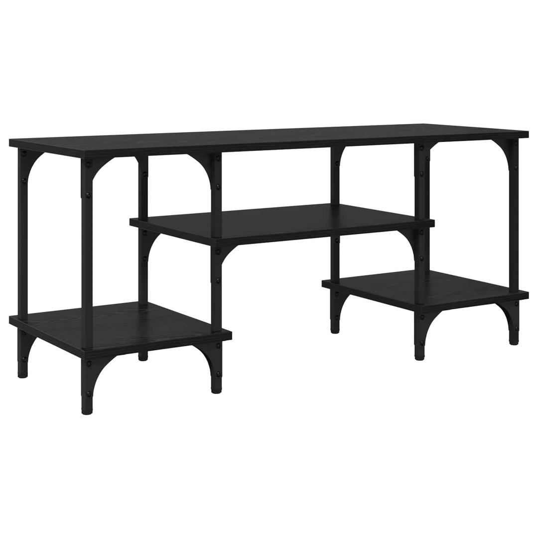 TV-skab Sort eg 102 x 35 x 45,5 cm Ingeniørt træ og jern