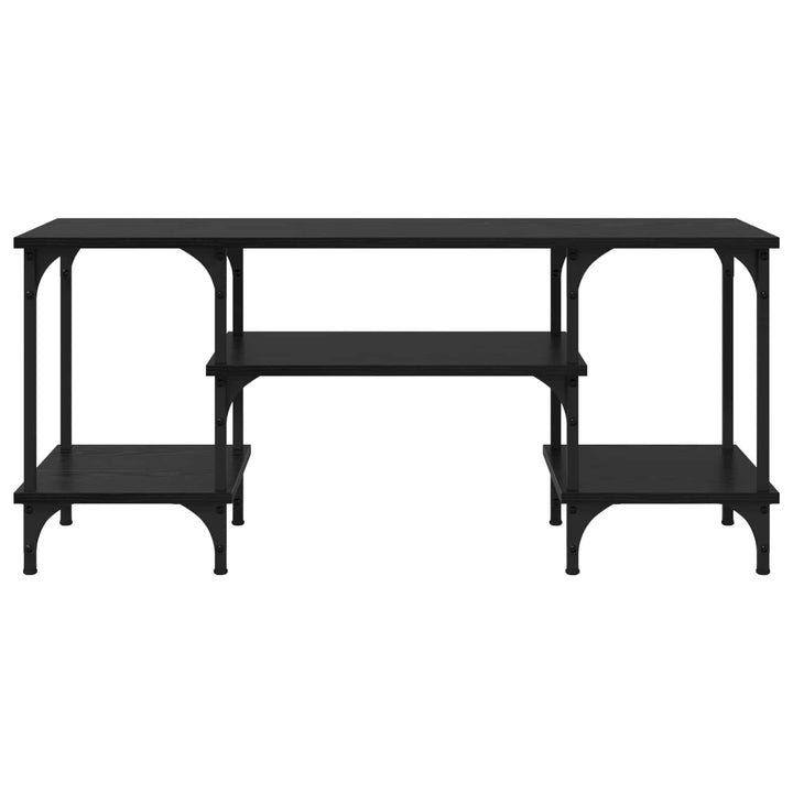 TV-skab Sort eg 102 x 35 x 45,5 cm Ingeniørt træ og jern