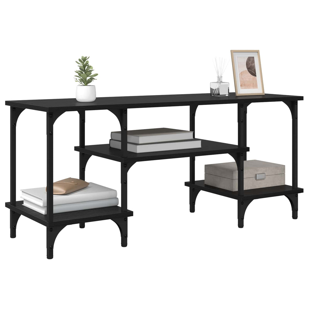 TV-skab Sort eg 102 x 35 x 45,5 cm Ingeniørt træ og jern