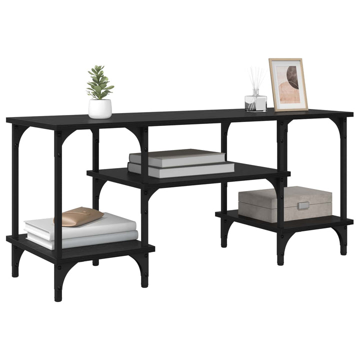 TV-skab Sort eg 102 x 35 x 45,5 cm Ingeniørt træ og jern