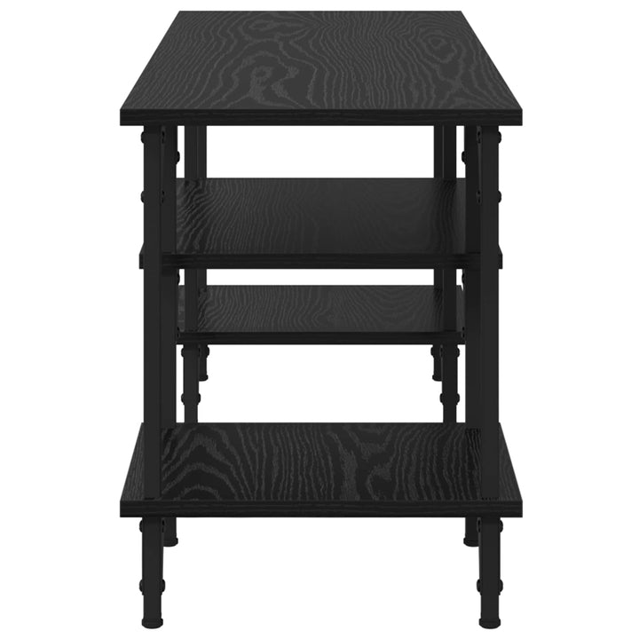 TV-skab Sort eg 102 x 35 x 45,5 cm Ingeniørt træ og jern