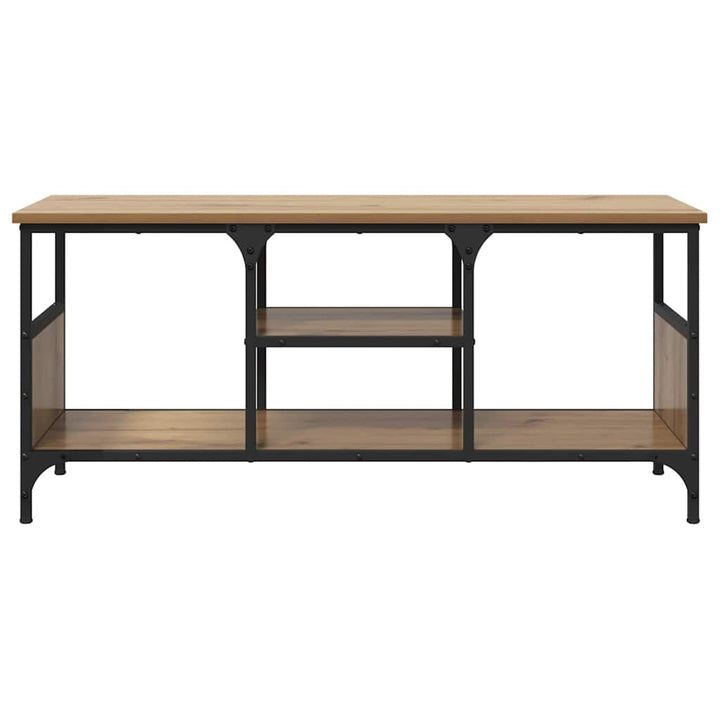 TV-skab 100 x 35 x 45 cm Artisan Egetræ Ingeniørt træ og jern