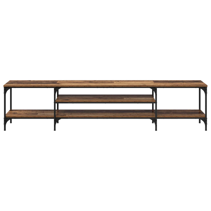 TV-skab Gammelt træ 201 x 35 x 45 cm Ingeniørt træ og jern