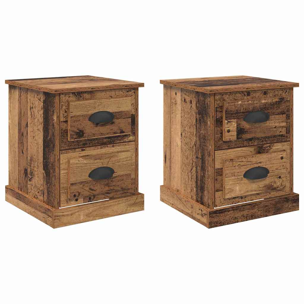 Natskab 2 stk. Gammelt træ 39 x 39 x 47.5 cm Konstrueret træ