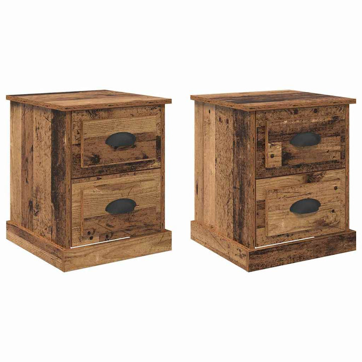 Natskab 2 stk. Gammelt træ 39 x 39 x 47.5 cm Konstrueret træ