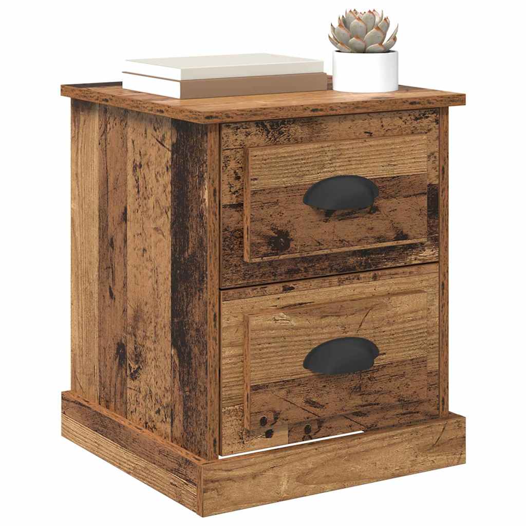Natskab 2 stk. Gammelt træ 39 x 39 x 47.5 cm Konstrueret træ