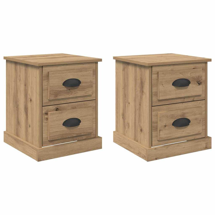 Natskab 2 stk. Artisan Egetræ 39 x 39 x 47.5 cm Konstrueret træ