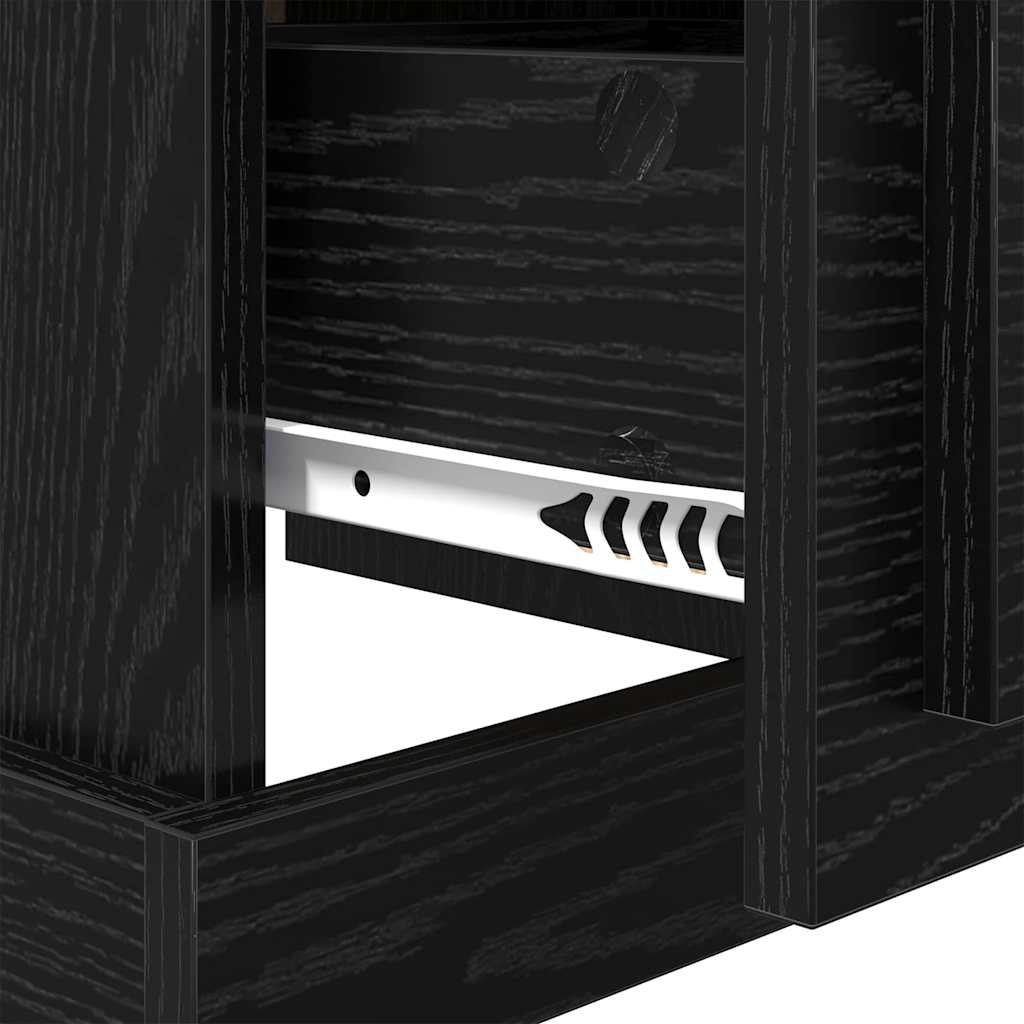 Natskab 2 stk. Sort eg 39 x 39 x 47.5 cm Konstrueret træ