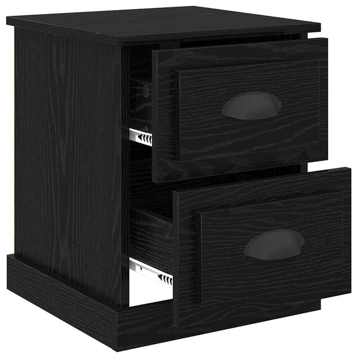 Natskab 2 pcs Sort eg 39 x 39 x 47.5 cm Konstrueret træ