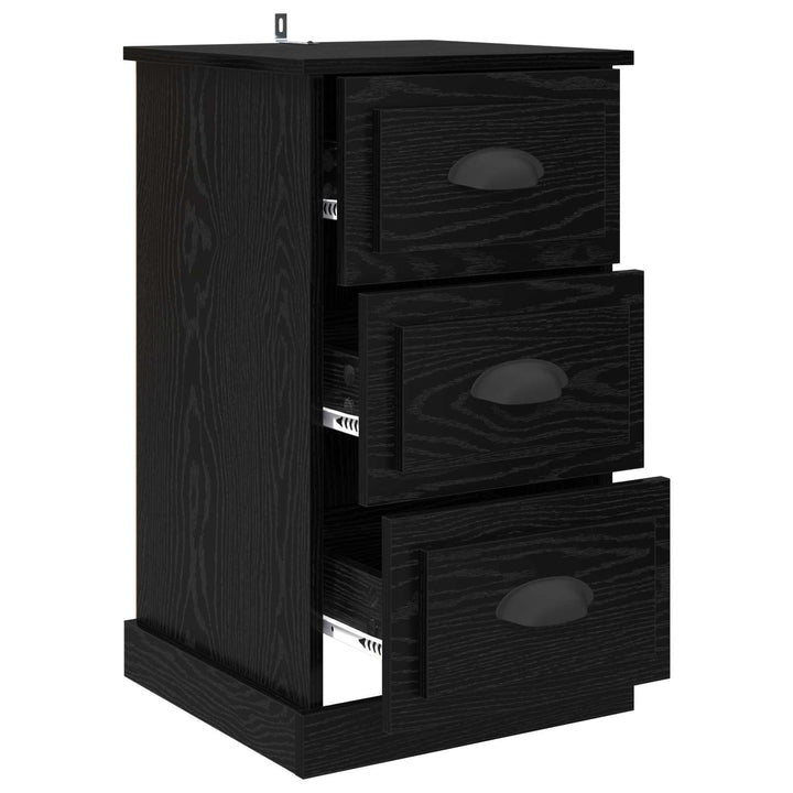 Natskab med skuffe Sort eg 39 x 39 x 67,5 cm Konstrueret træ