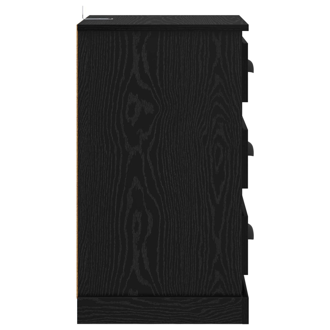 Natskab med skuffe Sort eg 39 x 39 x 67,5 cm Konstrueret træ