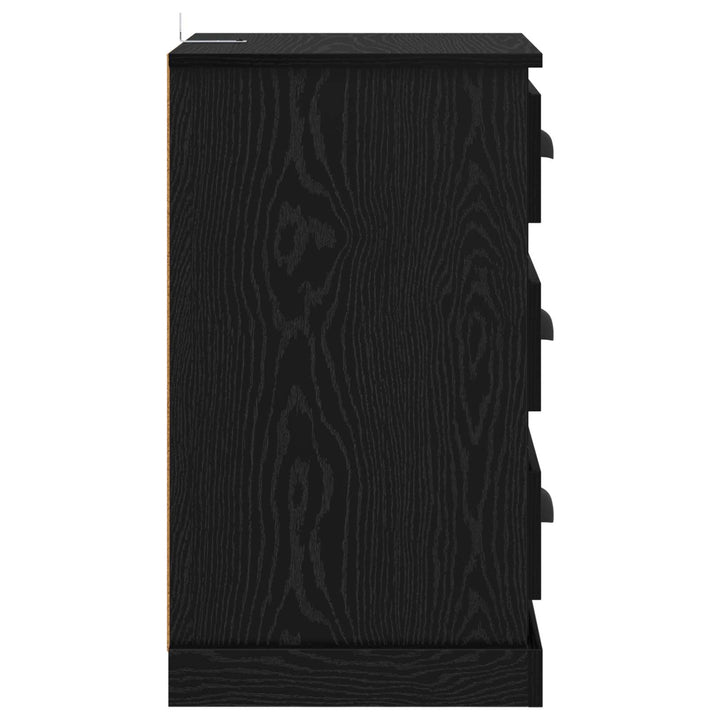 Natskab med skuffe Sort eg 39 x 39 x 67,5 cm Konstrueret træ