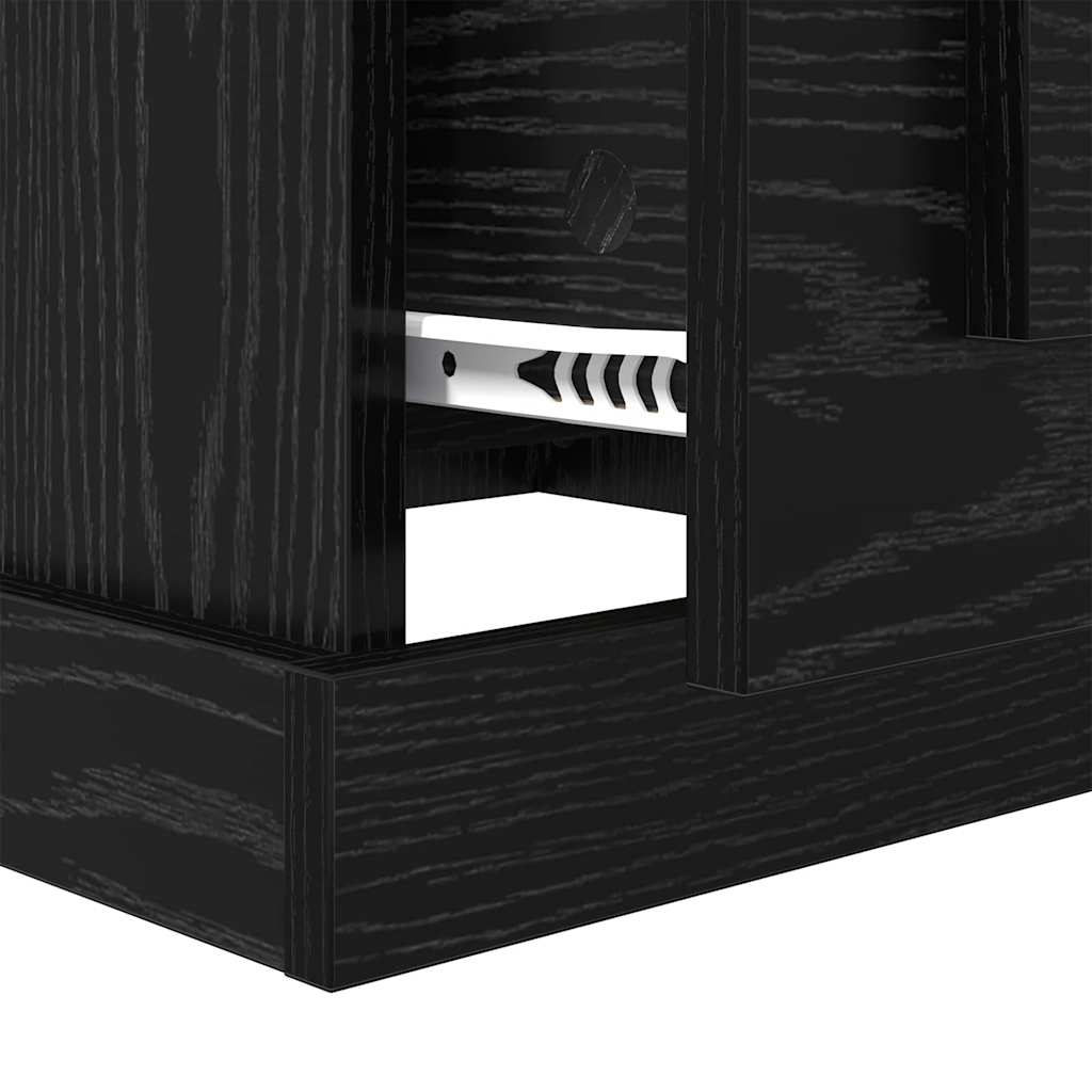 Sofabord Sort eg 50 x 50 x 35 cm Konstrueret træ