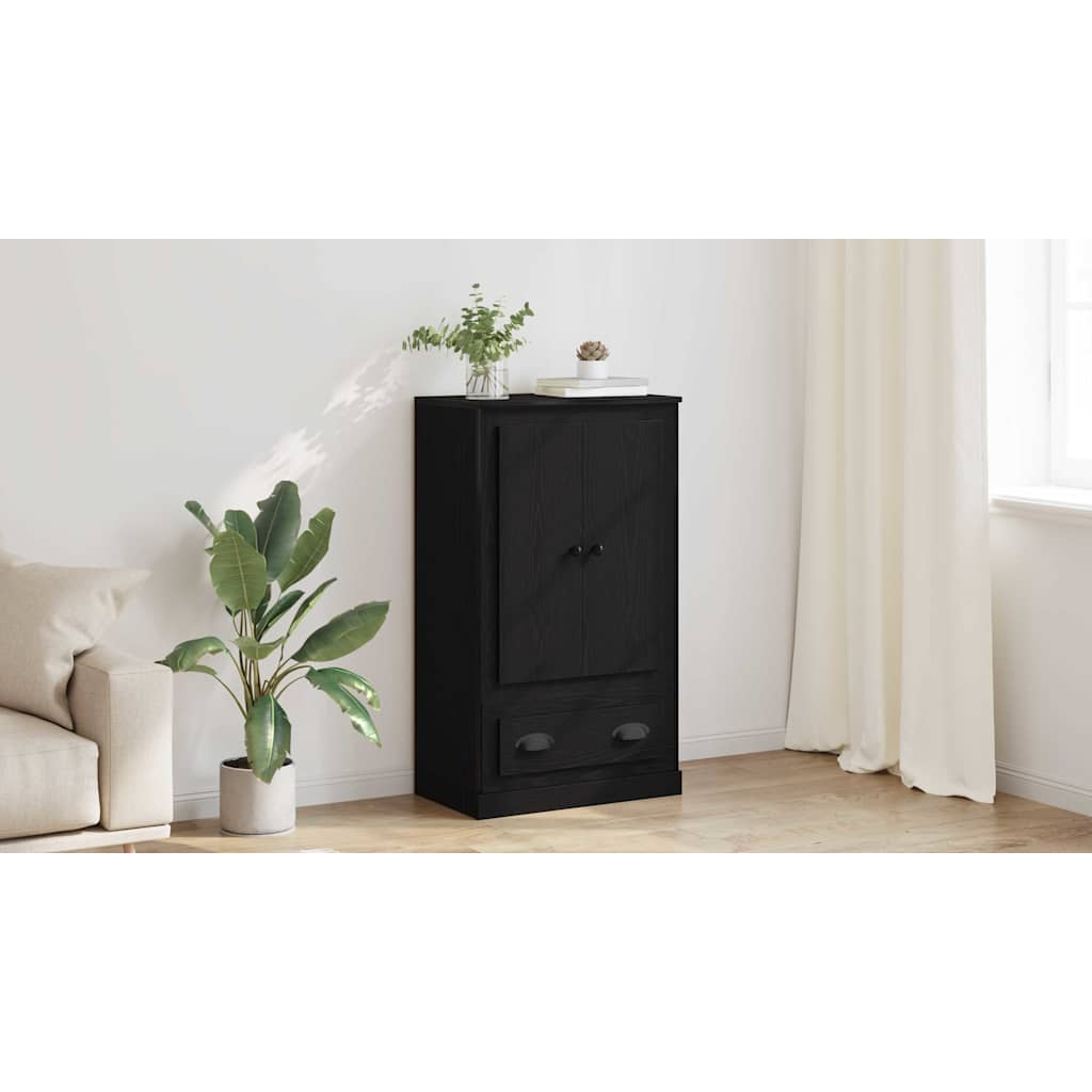 Highboard Sort eg 60 x 35,5 x 103,5 cm Konstrueret træ