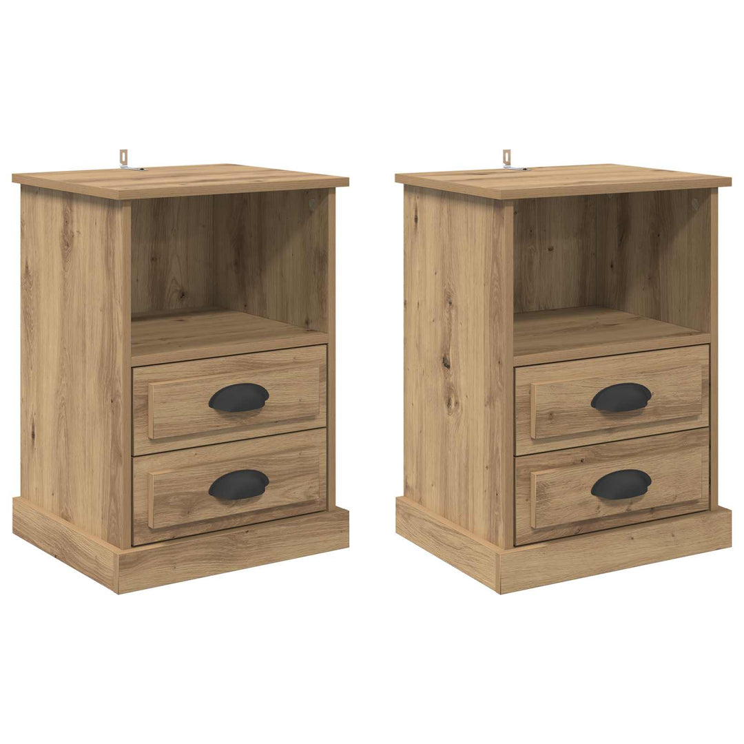 Natskab 2 pcs Artisan Egetræ 36 x 43 x 60 cm Konstrueret træ