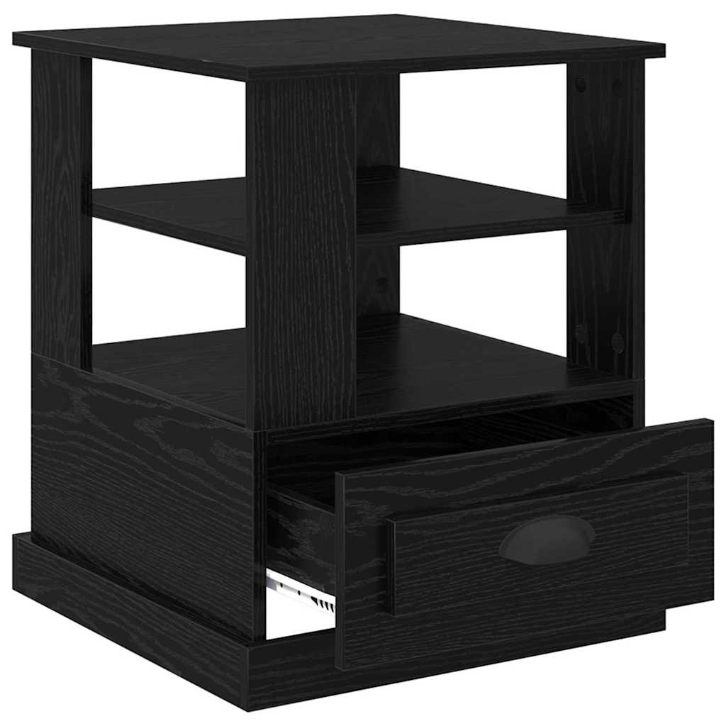 Natskab med skuffe Sort eg 50 x 50 x 60 cm Konstrueret træ