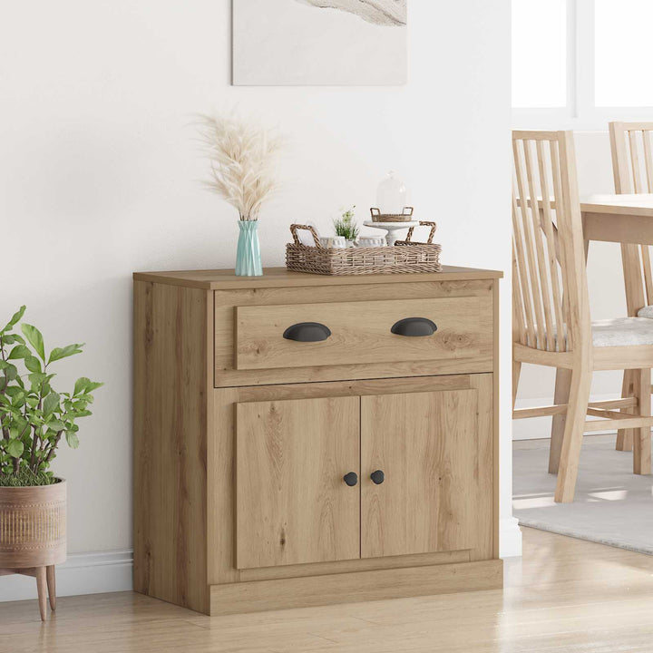 Highboard Artisan Egetræ 70 x 35,5 x 67,5 cm Konstrueret træ