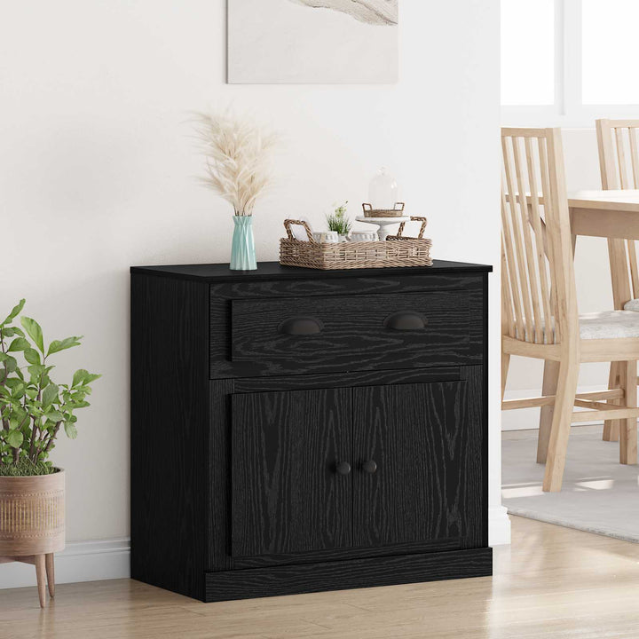 Highboard Sort eg 70 x 35,5 x 67,5 cm Konstrueret træ