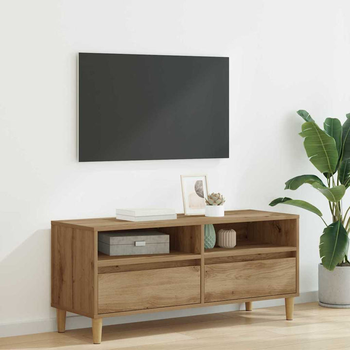TV-skab 100 x 34,5 x 44,5 cm Artisan Egetræ Konstrueret træ