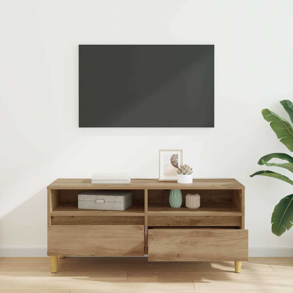 TV-skab 100 x 34,5 x 44,5 cm Artisan Egetræ Konstrueret træ