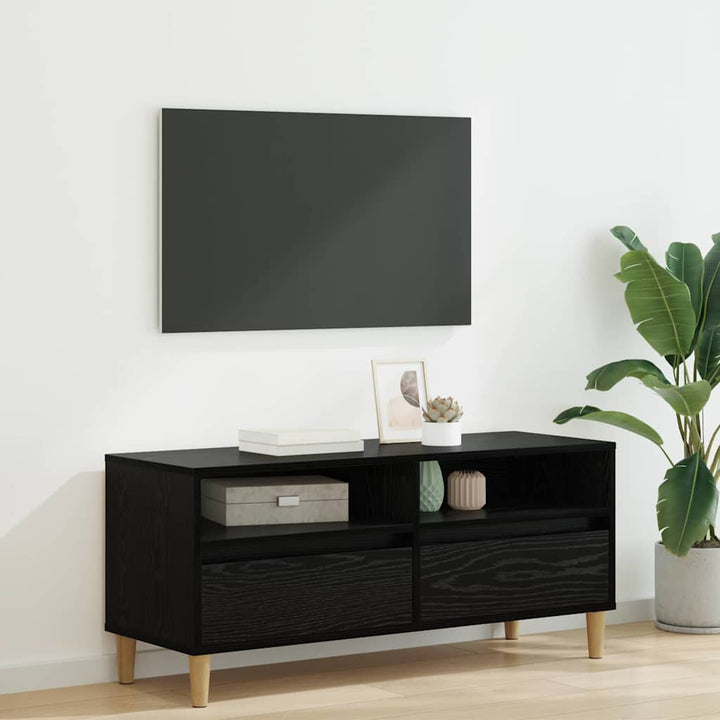 TV-skab 100 x 34,5 x 44,5 cm Sort eg Konstrueret træ