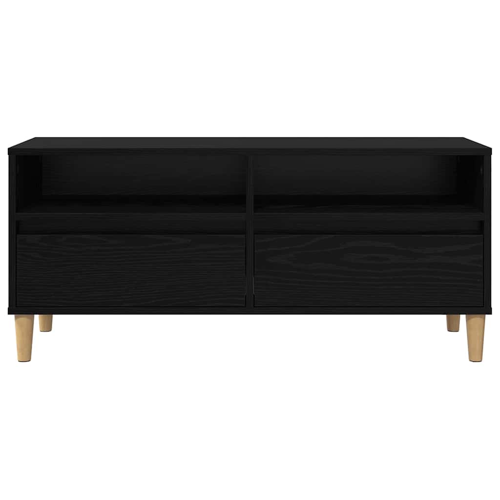 TV-skab 100 x 34,5 x 44,5 cm Sort eg Konstrueret træ