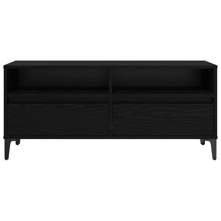 TV-skab Sort eg 100 x 34,5 x 44,5 cm Ingeniørt træ og jern