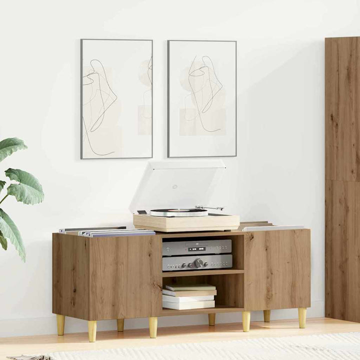 Pladeskab Artisan Egetræ 121 x 38 x 48 cm Konstrueret træ