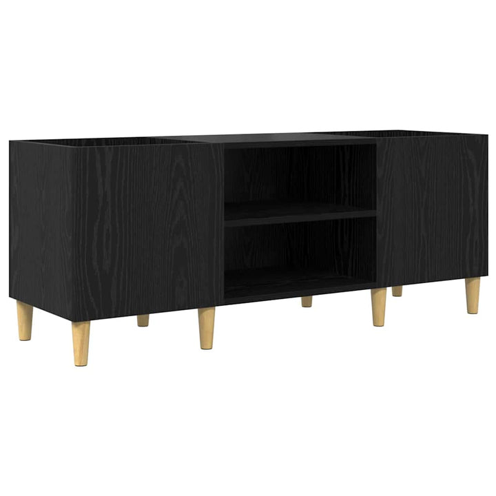 Pladeskab 121 x 38 x 48 cm Konstrueret træ Sort eg