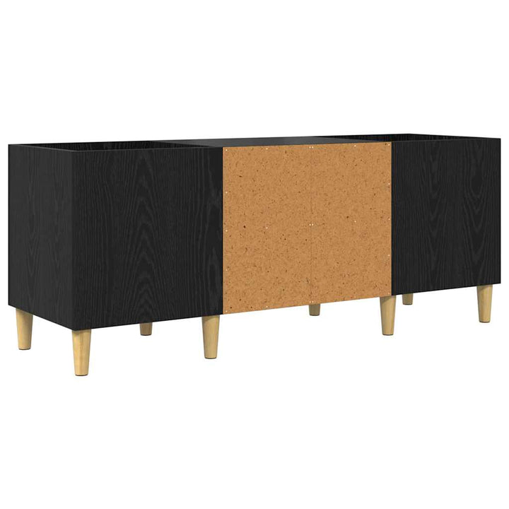Pladeskab 121 x 38 x 48 cm Konstrueret træ Sort eg