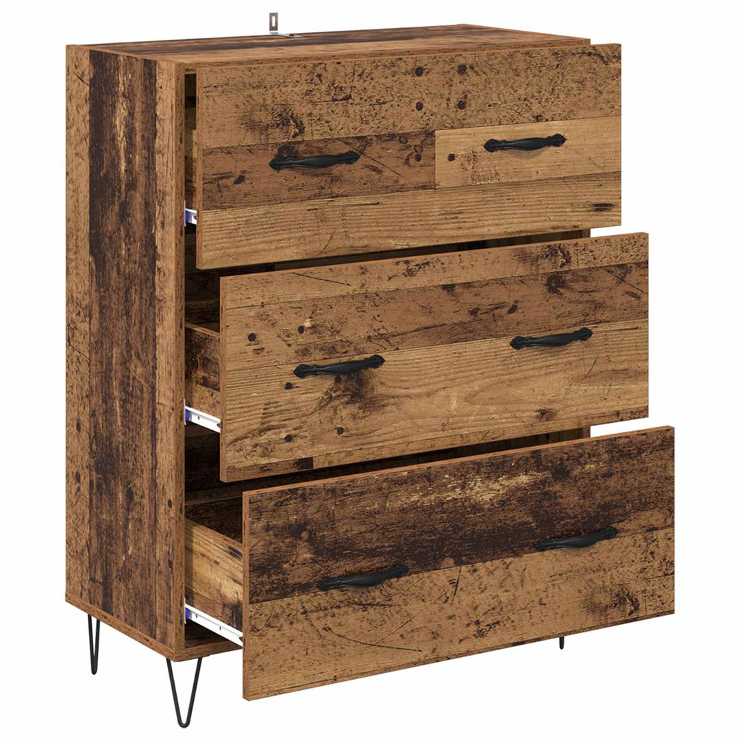 Sideboard Gammelt træ 69,5 x 34 x 90 cm Ingeniørt træ og jern