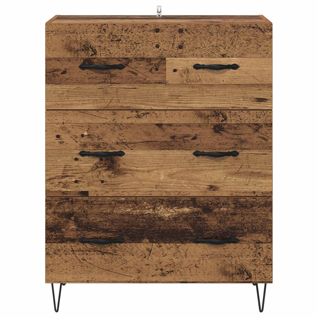 Sideboard Gammelt træ 69,5 x 34 x 90 cm Ingeniørt træ og jern