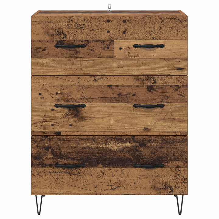 Sideboard Gammelt træ 69,5 x 34 x 90 cm Ingeniørt træ og jern