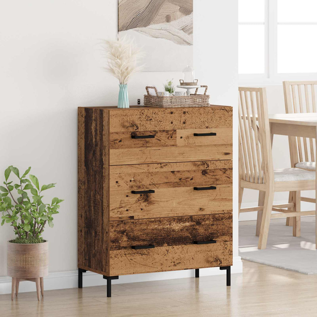 Sideboard Gammelt træ 69,5 x 34 x 90 cm Ingeniørt træ og jern