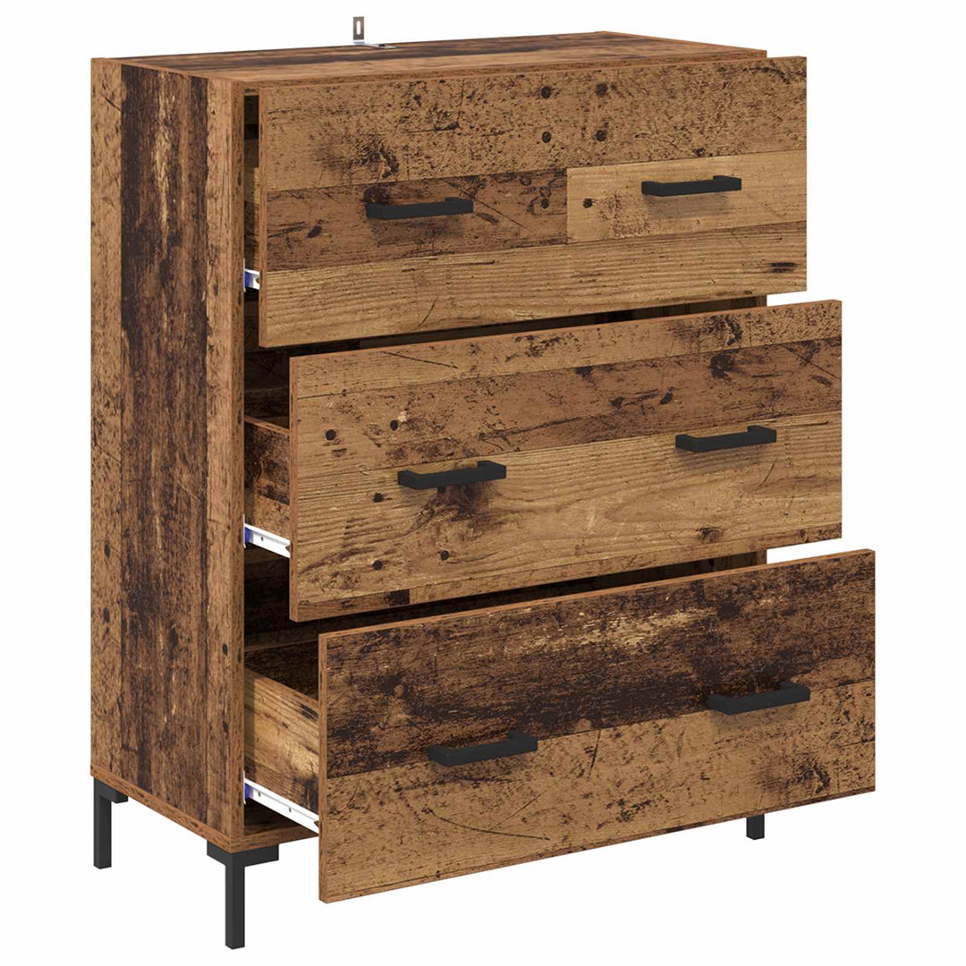 Sideboard Gammelt træ 69,5 x 34 x 90 cm Ingeniørt træ og jern
