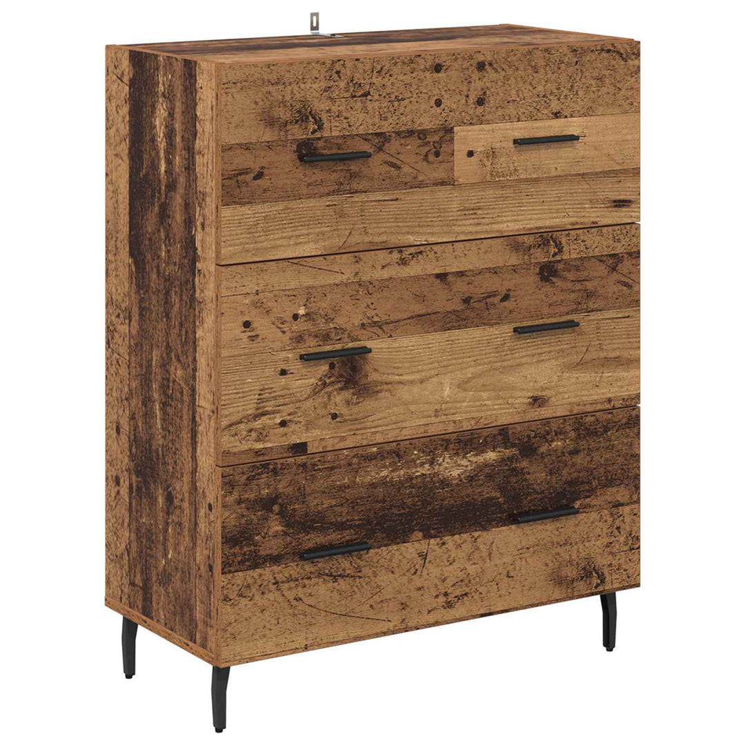 Sideboard Gammelt træ 69,5 x 34 x 90 cm Ingeniørt træ og jern