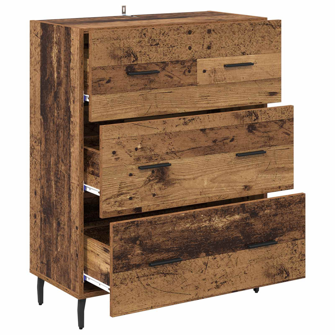 Sideboard Gammelt træ 69,5 x 34 x 90 cm Ingeniørt træ og jern