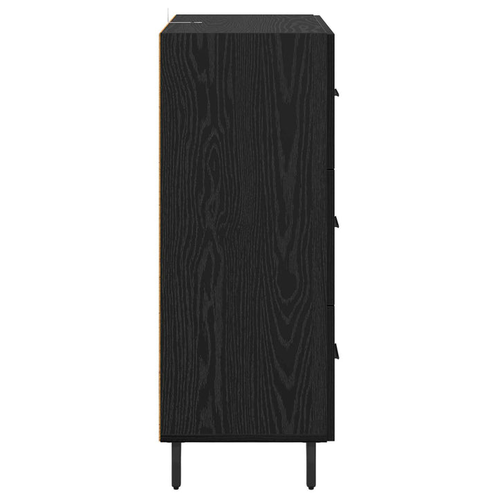 Sideboard Sort eg 69,5 x 34 x 90 cm Ingeniørt træ og jern
