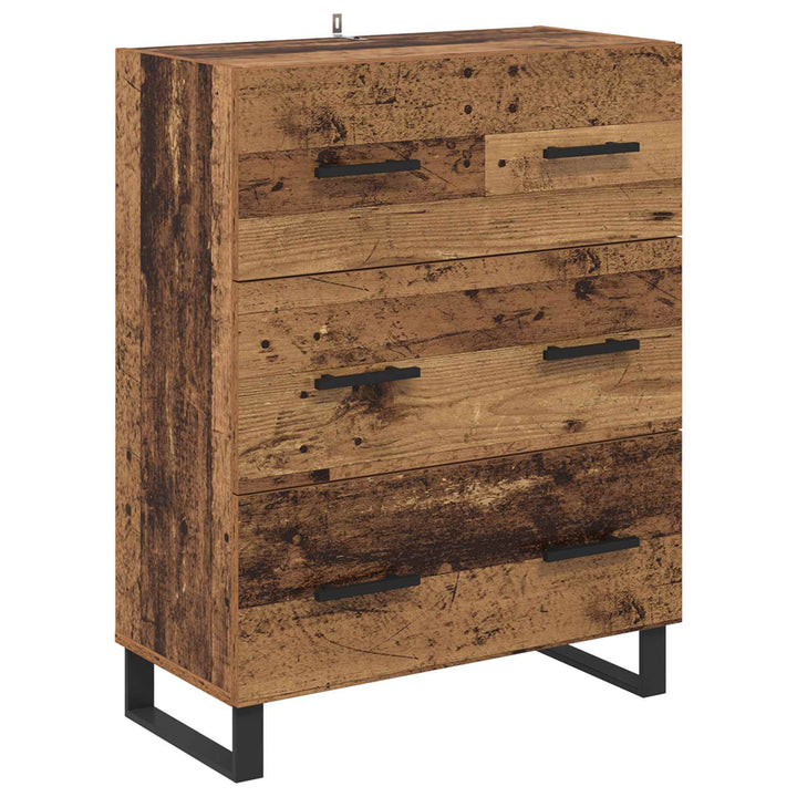 Sideboard Gammelt træ 69,5 x 34 x 90 cm Ingeniørt træ og jern